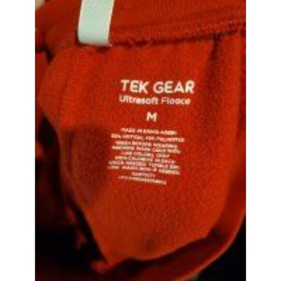Men's Tek Gear Ultrasoft Fleece Jogger Pants Red Medium 0077 - Picture 5 of 5